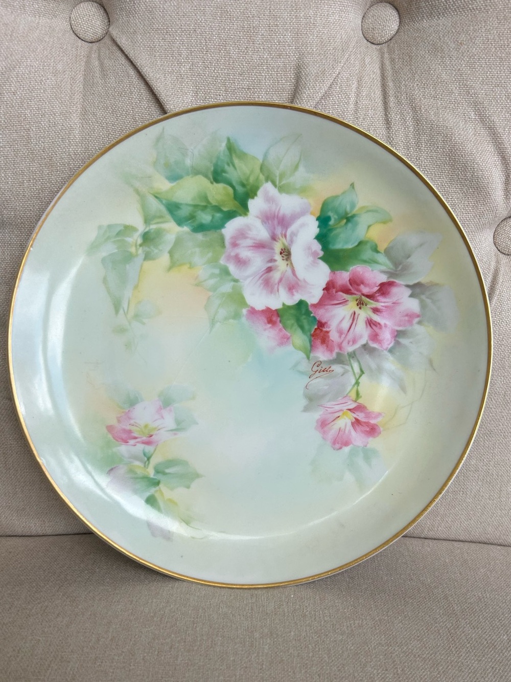 Limoges Green-Stamped Porcelain Mark